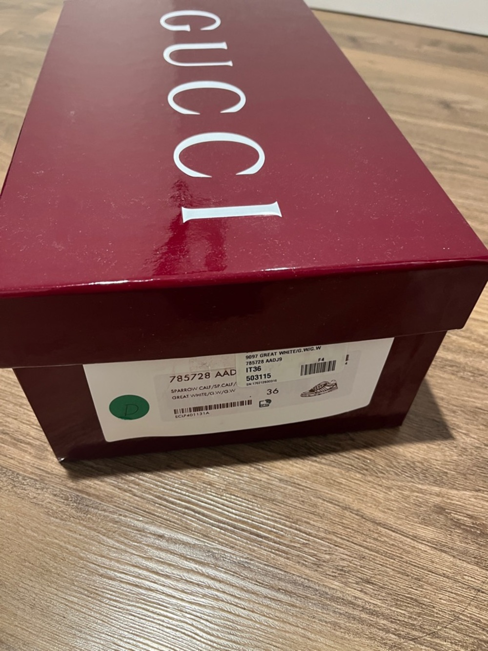 NWB GUCCI RE-WEB SNEAKERS WHITE LEATHER sz36 - Picture 10 of 13